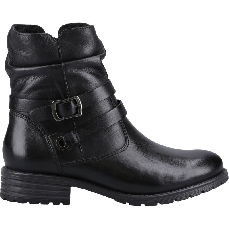 Hush Puppies Piper Leather Women's Black Boots