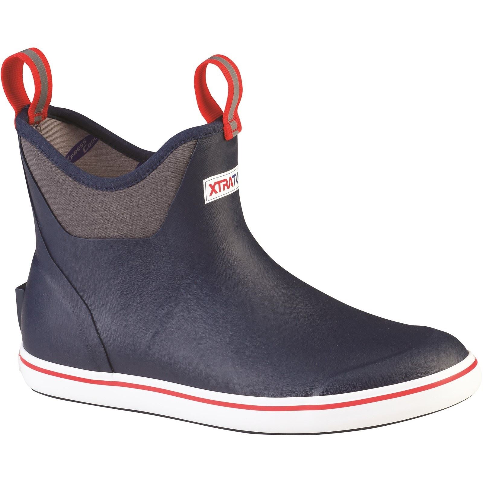 Xtratuf Ankle Deck Rubber Navy/Red Wellington Boots