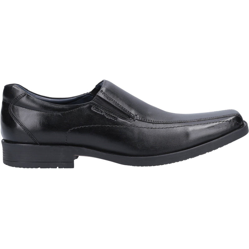 Hush Puppies Brody Leather Men's Black Slip-On Shoes