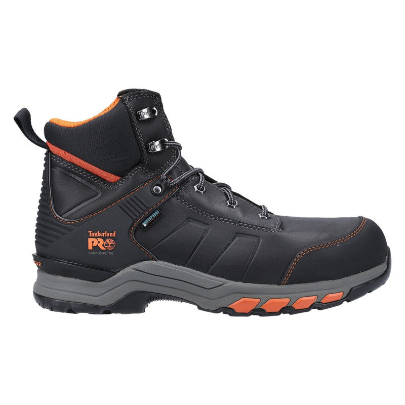 Timberland Pro Hypercharge Work Leather Black/Orange Safety Boots