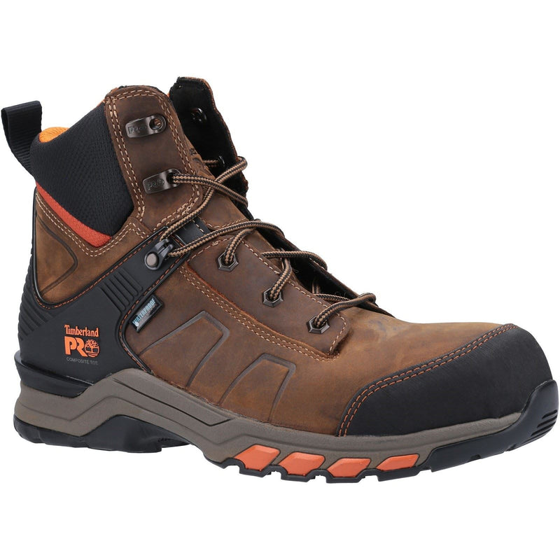 Timberland Pro Hypercharge Work Leather Brown/Orange Safety Boots