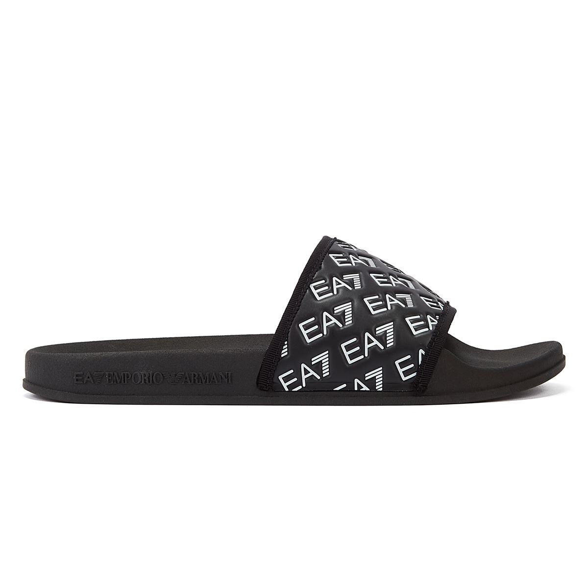 EA7 Emporio Armani Sea World All Over Men s Black Slides Tower