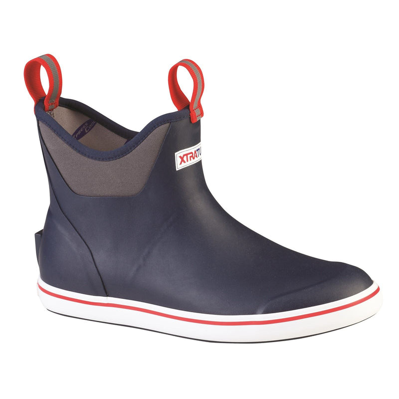 Xtratuf Ankle Deck Rubber Navy/Red Wellington Boots