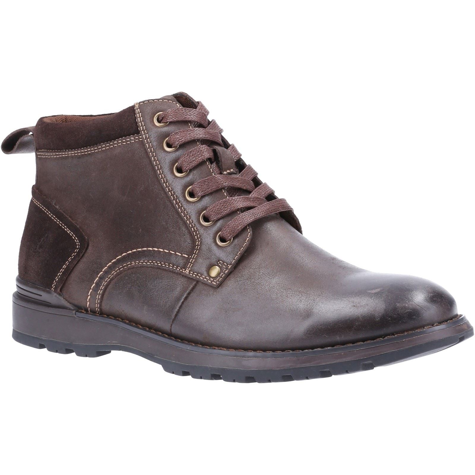 Hush Puppies Dean Leather And Suede Men's Brown Boots