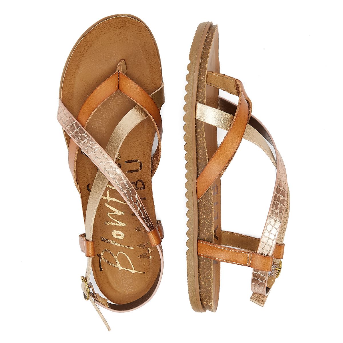 Blowfish Malibu Mirenda Honey Multi Strap Women s Beige Sandal