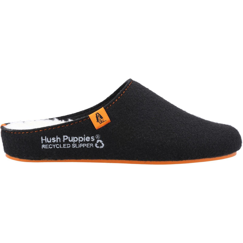 Hush Puppies The Good 90% Recycled RPET Polyester Men's Black Slippers