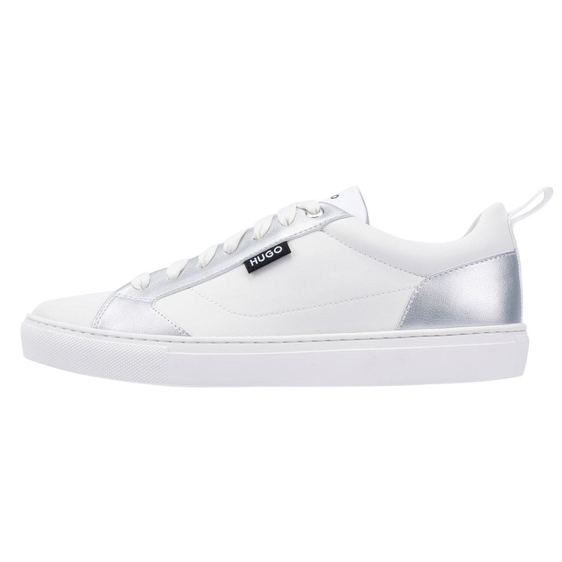 Hugo Morrie Tennis Women's White/Silver Trainers