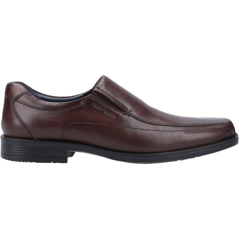 Hush Puppies Brody Leather Men's Chocolate Slip-On Shoes