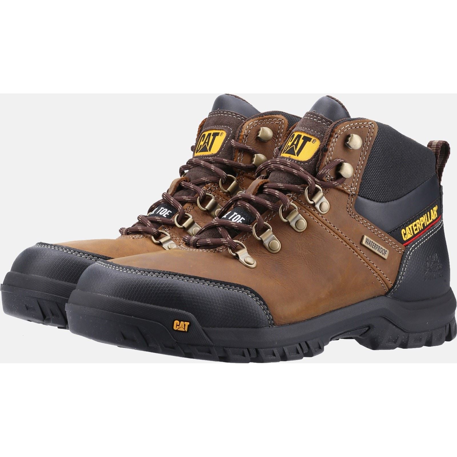 Caterpillar Framework Leather Seal Brown Safety Boots Tower London