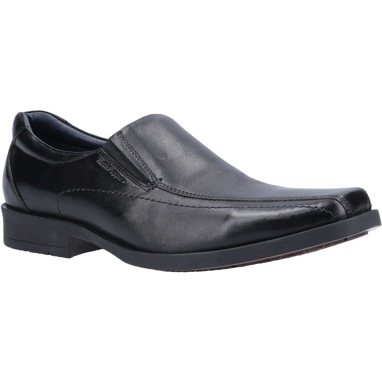 Hush Puppies Brody Leather Men's Black Slip-On Shoes