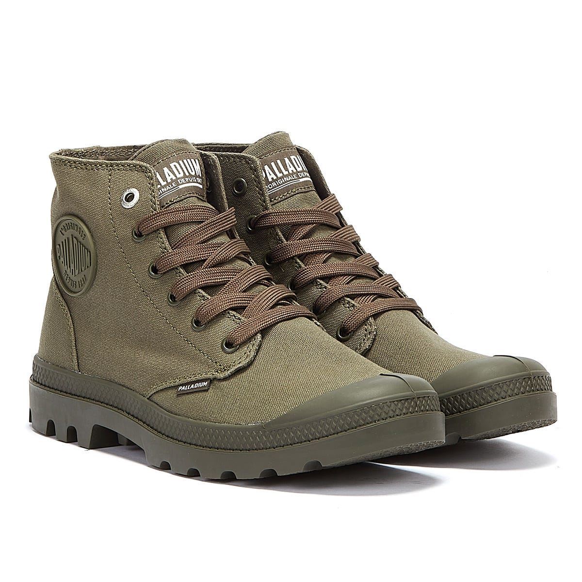 Palladium store green boots