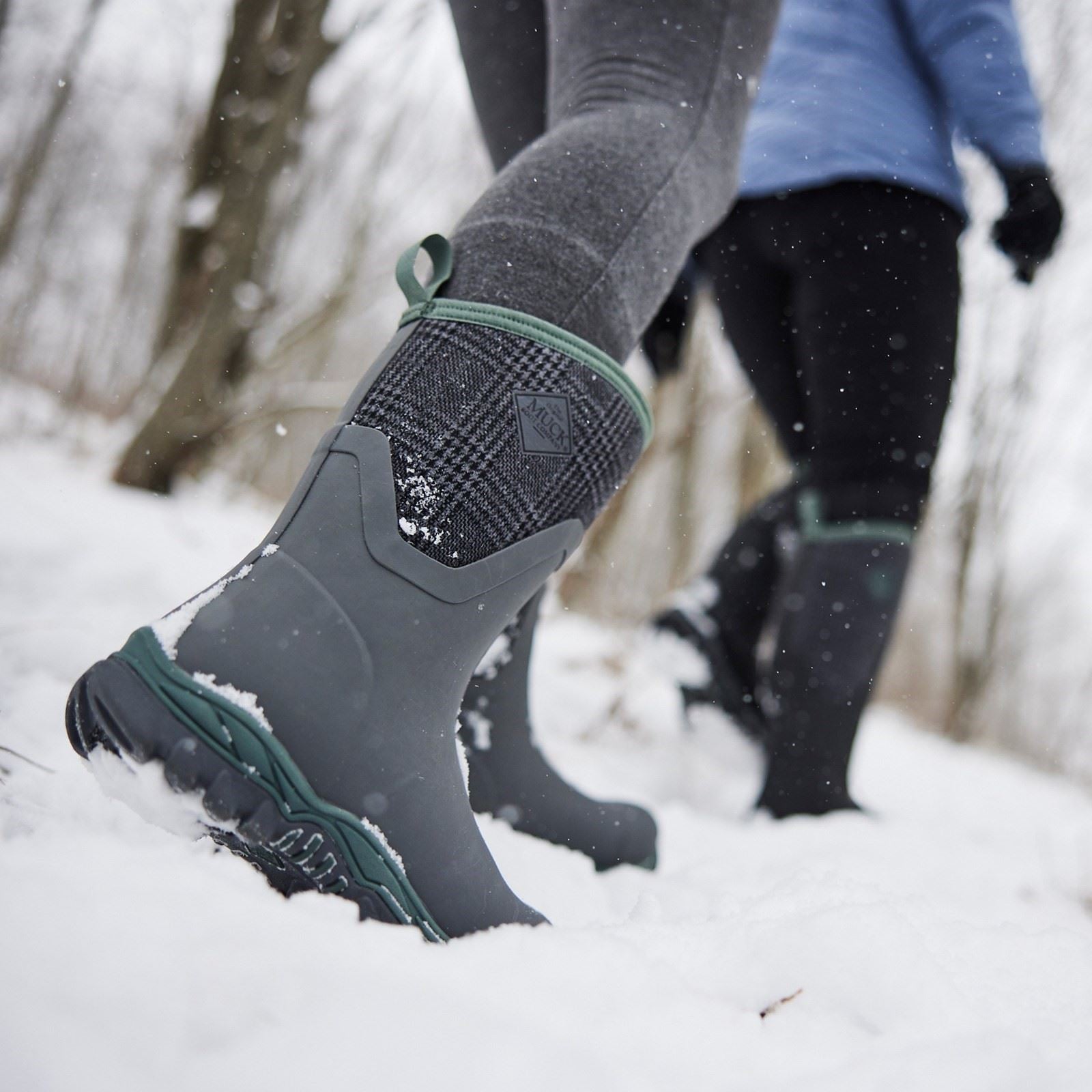 Muck Boots Arctic Sport II Neoprene Grey Plaid Wellington Boots Tower London