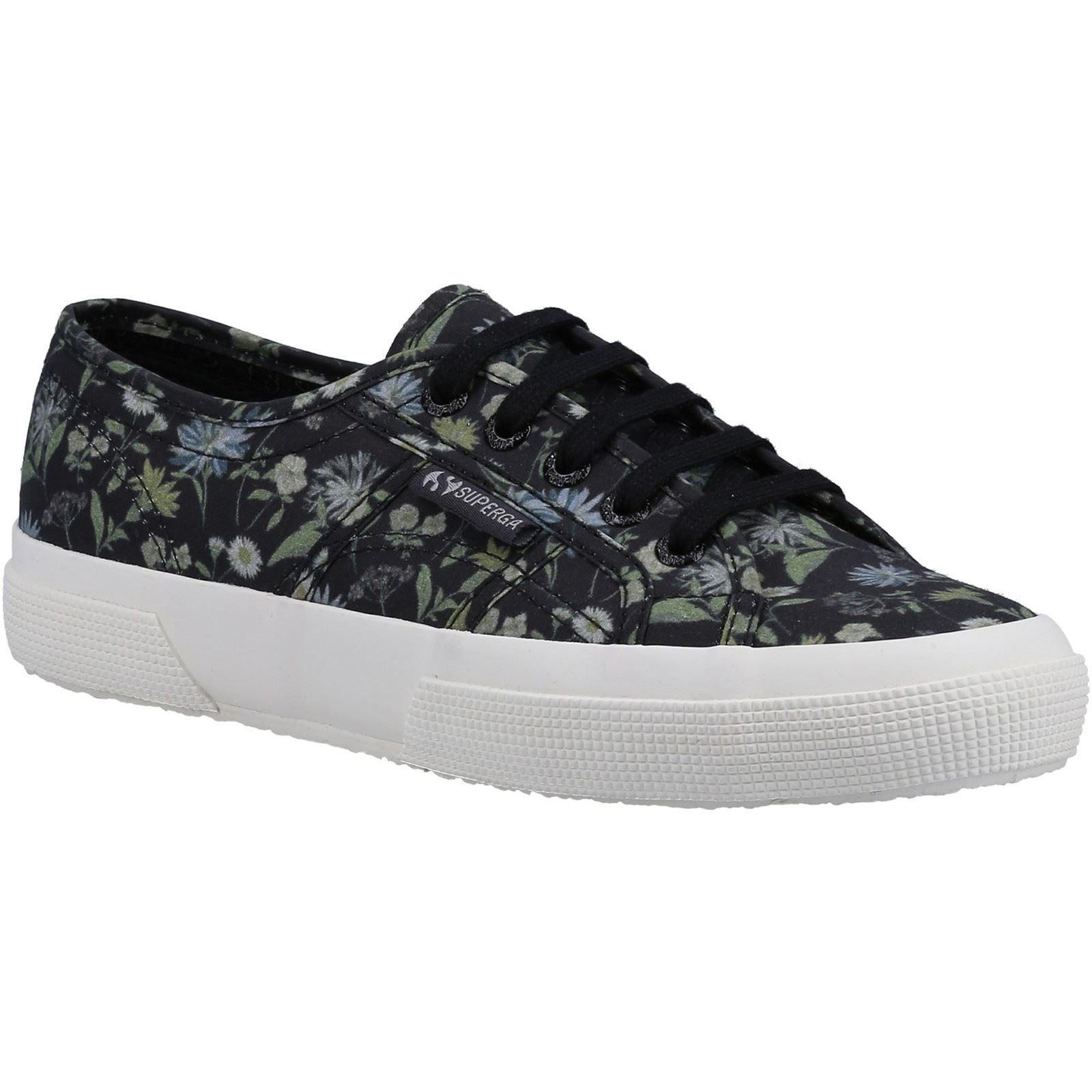 Superga 2750 Floral Print Cotton Women s Dark Grey Floral Print Traine Tower London