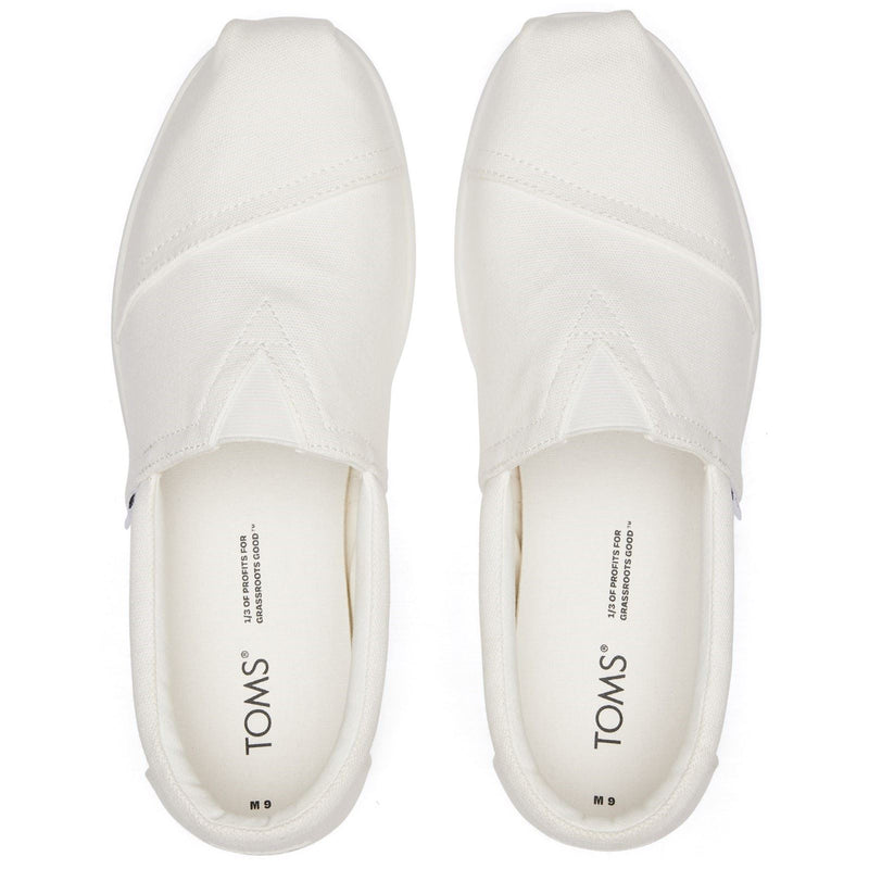 TOMS Alpargata Forward 100% Cotton Men's White Espadrilles