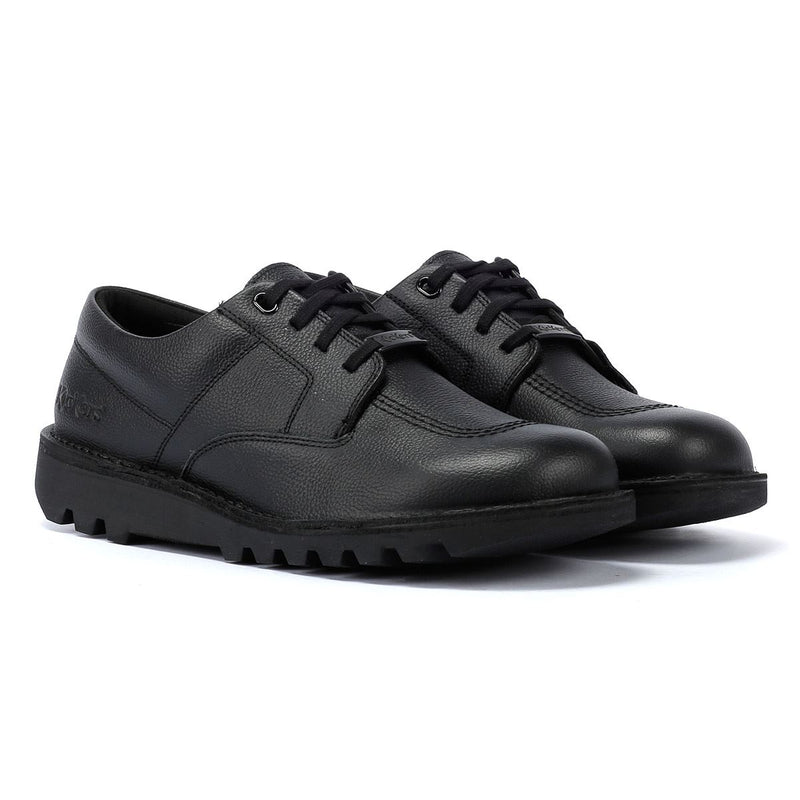 Kickers Kick Lo Tumble Leather Black Shoes