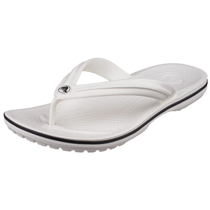 Crocs Crocband Flip Croslite Rubber White Slippers