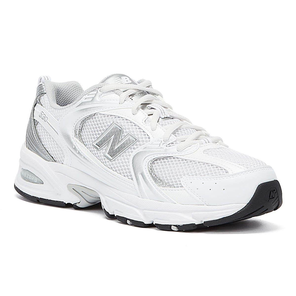 New balance silver trainers deals