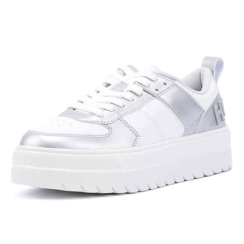 Hugo Lyssa Tennis Women's White/Silver Trainers