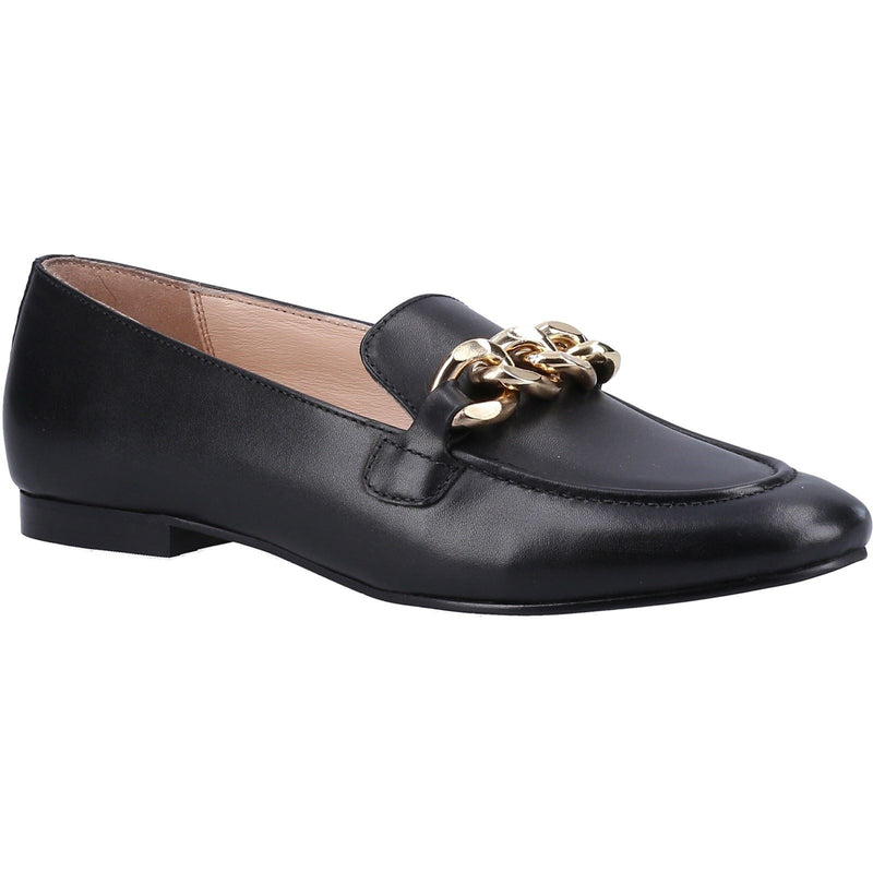 Hush Puppies Harper Chain Leather Women's Black Loafers