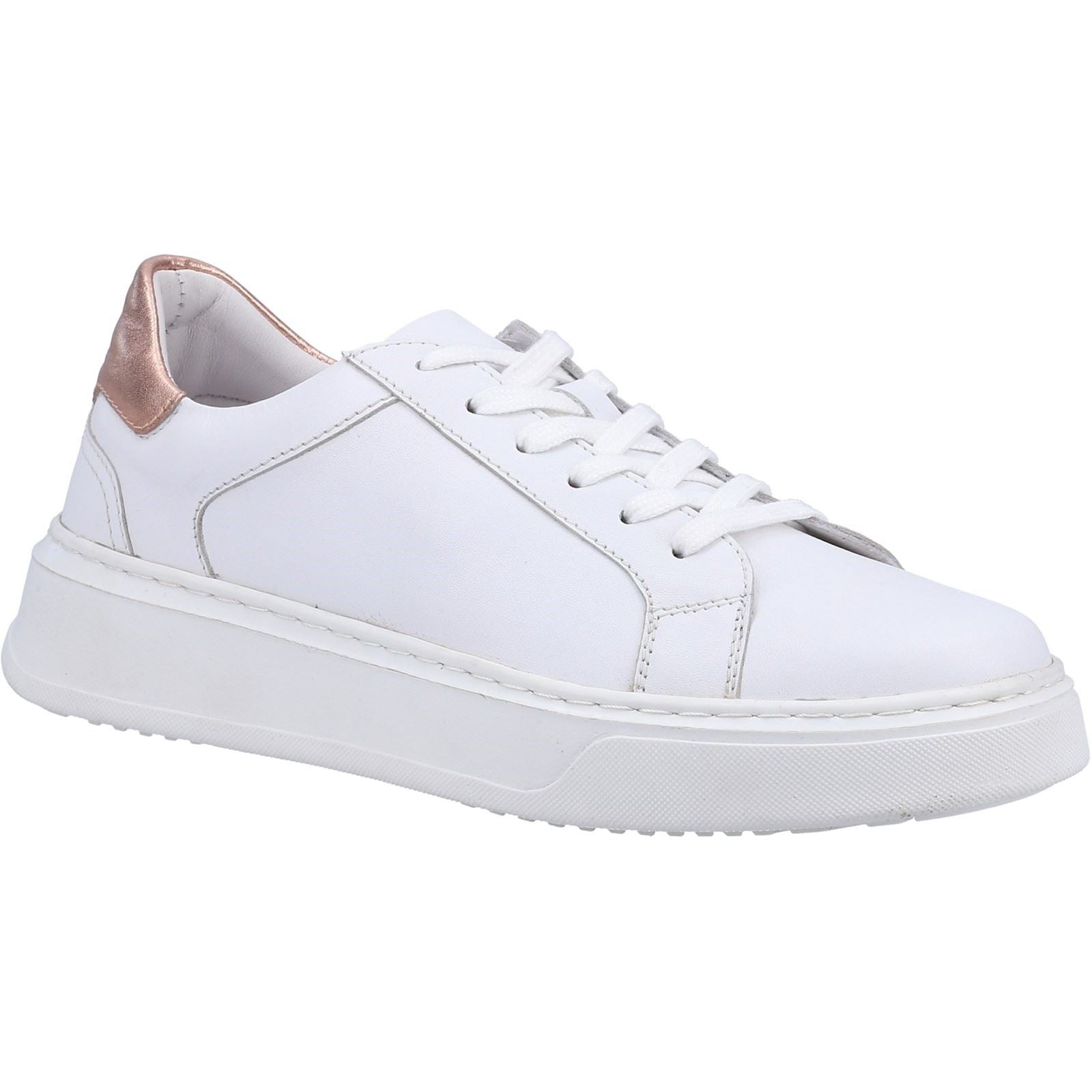 Hush Puppies Camille Leather Women's White Trainers