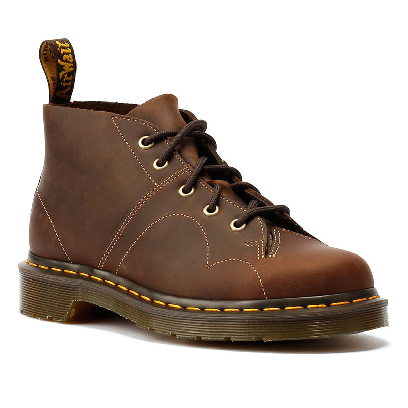 Dr. Martens Church Crazy Horse Leather Brown Boots