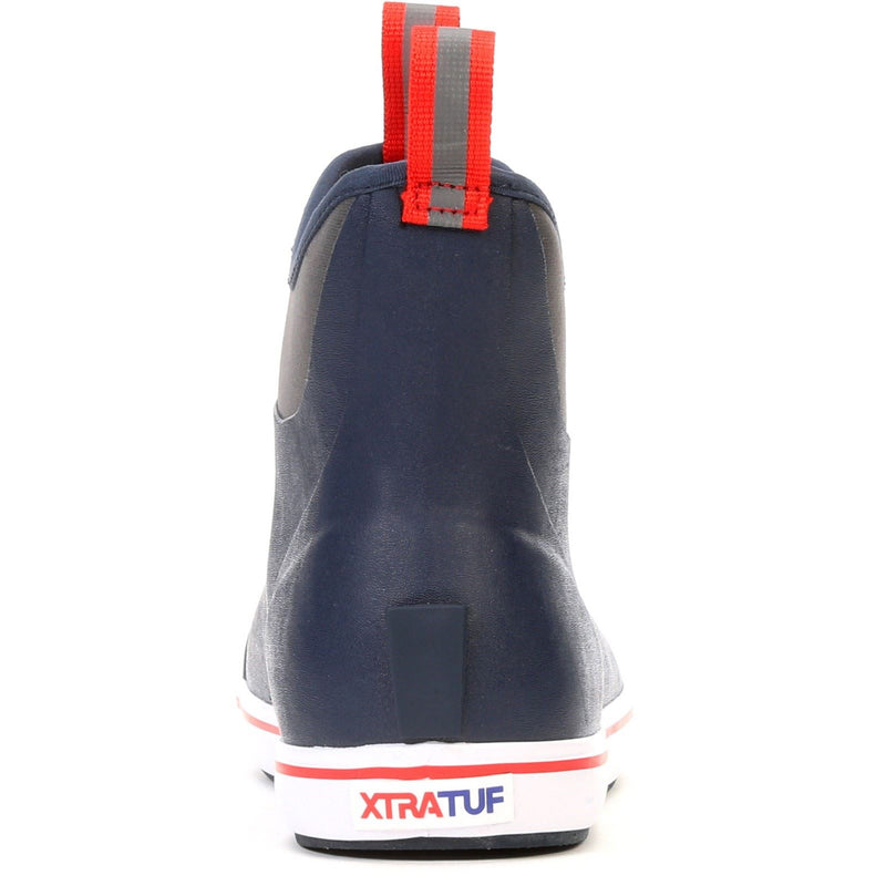 Xtratuf Ankle Deck Rubber Navy/Red Wellington Boots