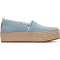 TOMS Valencia 100% Cotton Women's Pastel Blue Espadrilles