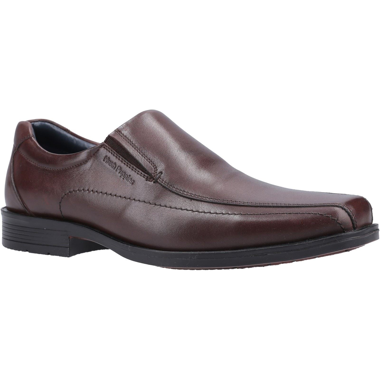 Hush Puppies Brody Leather Men's Chocolate Slip-On Shoes