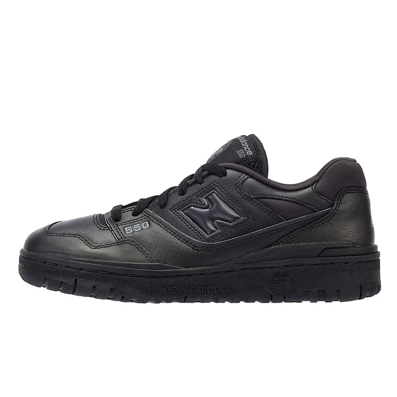 Black leather best sale new balance shoes