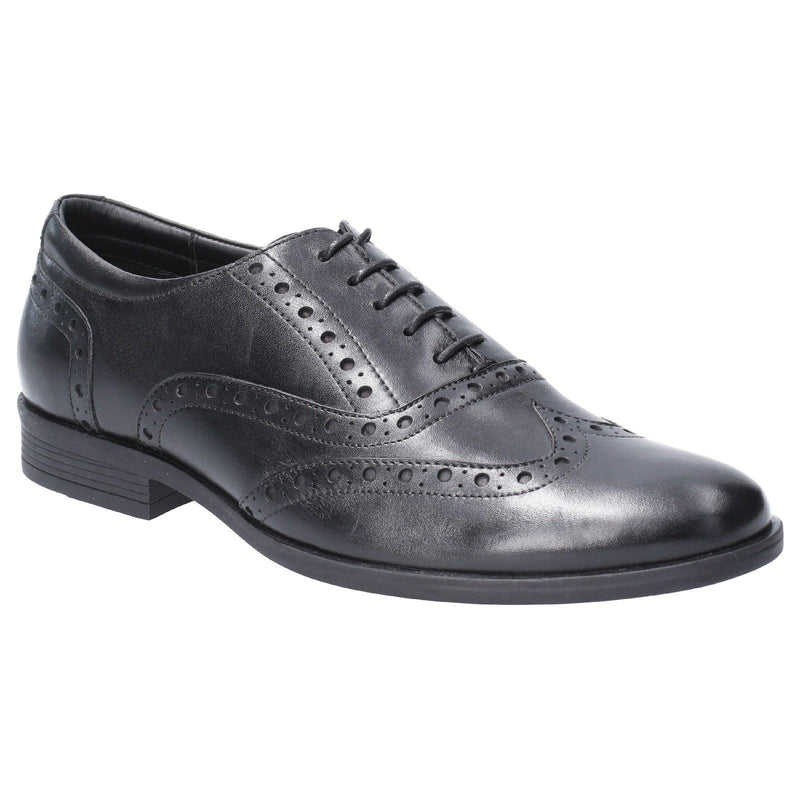 Hush Puppies Oaken Leather Men's Black Brogues Shoes