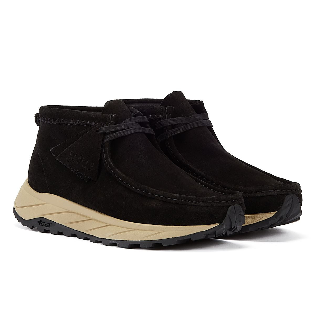 Clarks Originals Wallabee Eden Suede Men's Black Lace-Up Shoes