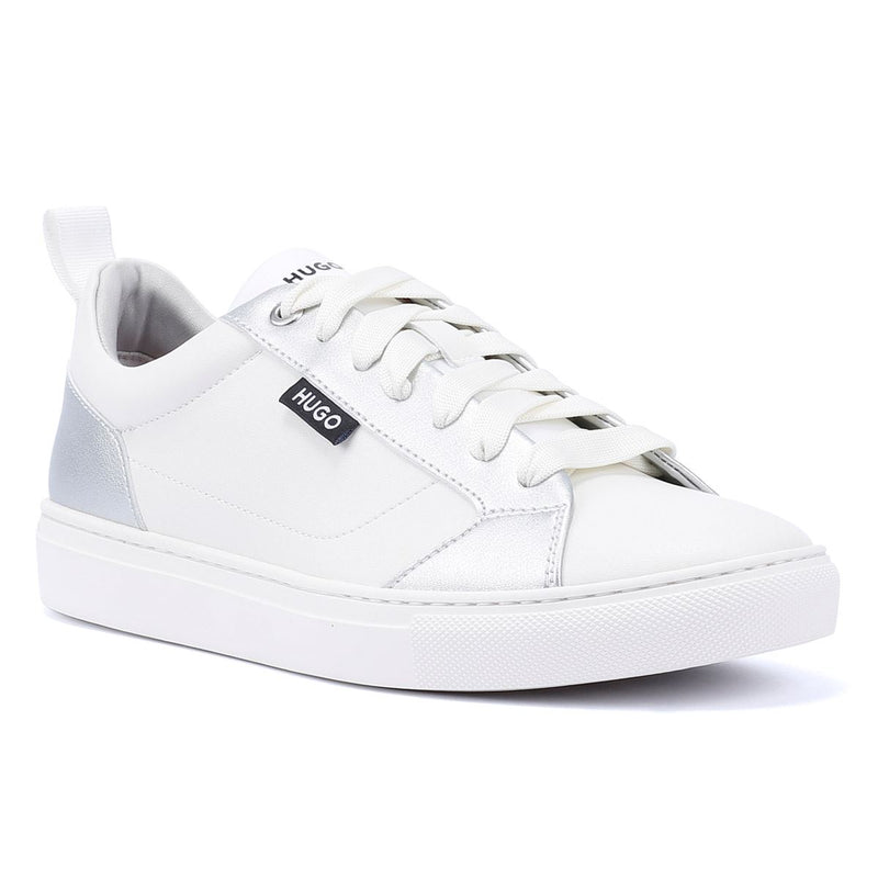 Hugo Morrie Tennis Women's White/Silver Trainers