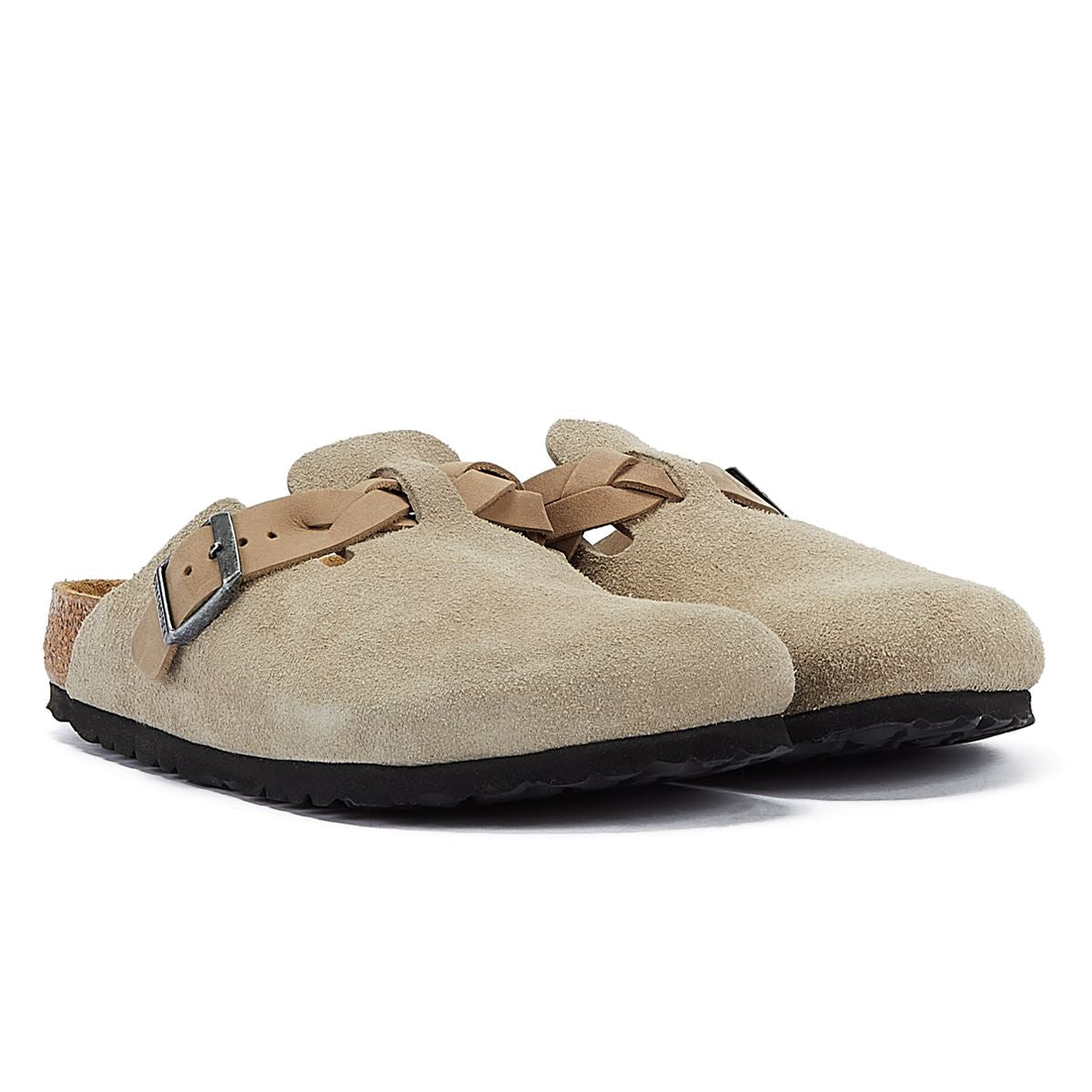 Cheapest NEW IN BOX Birkenstock Boston Soft Footbed Clog Taupe Suede Width