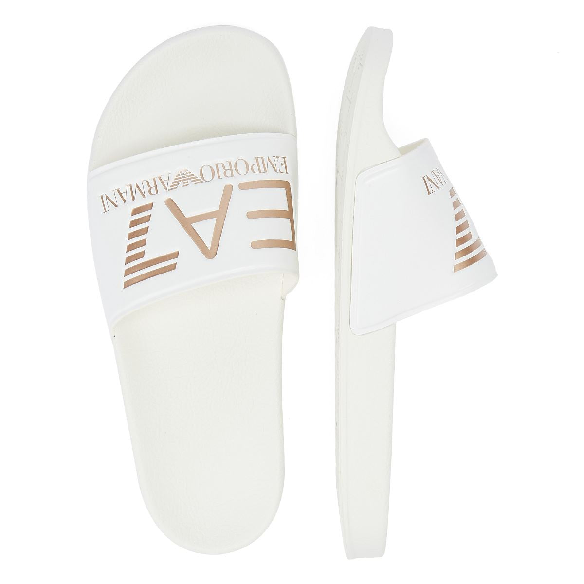 EA7 Emporio Armani Seaworld Slide Shiny Women s White Slides