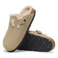 Birkenstock Boston Suede Taupe Clogs