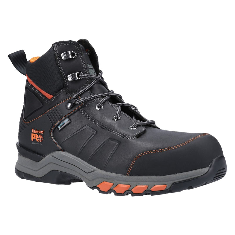 Timberland Pro Hypercharge Work Leather Black/Orange Safety Boots