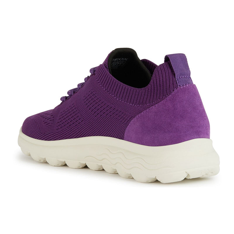 Geox D Spherica A Leather Women's Purple Trainers