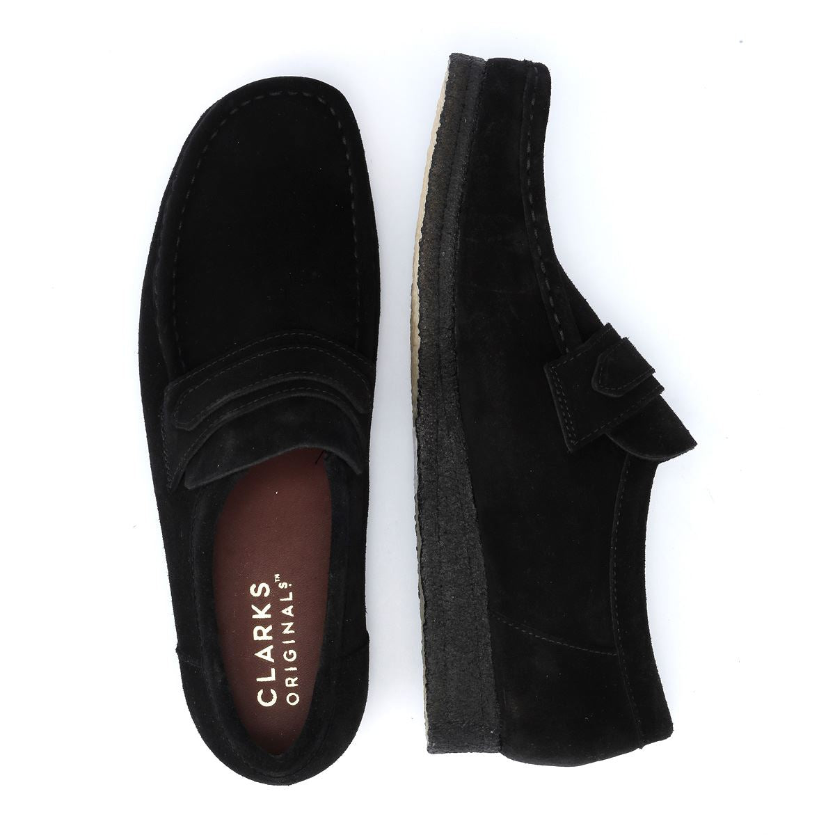 Clarks Originals Wallabee Loafer Men s Black Suede Shoes Tower London