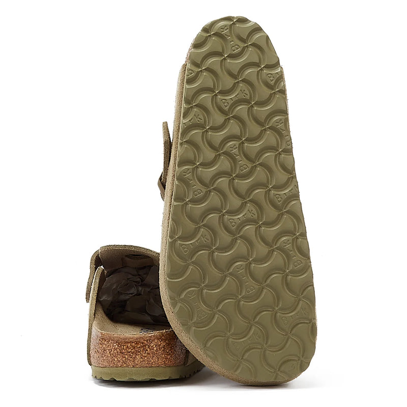 Olive green suede discount birkenstocks