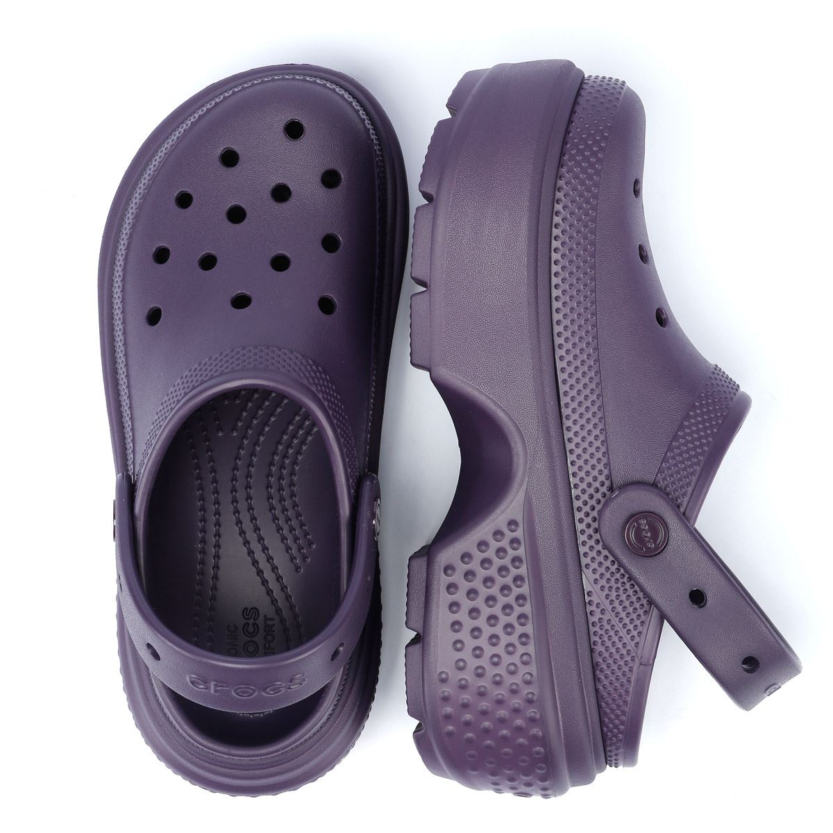 Crocs Stomp Women s Dark Iris Clogs Tower London