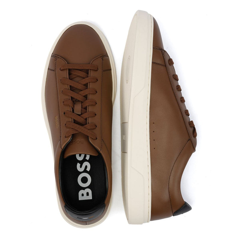 Boss Kieran Tennis Leather Men's Brown Trainers