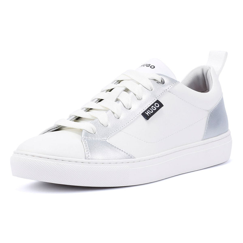 Hugo Morrie Tennis Women's White/Silver Trainers