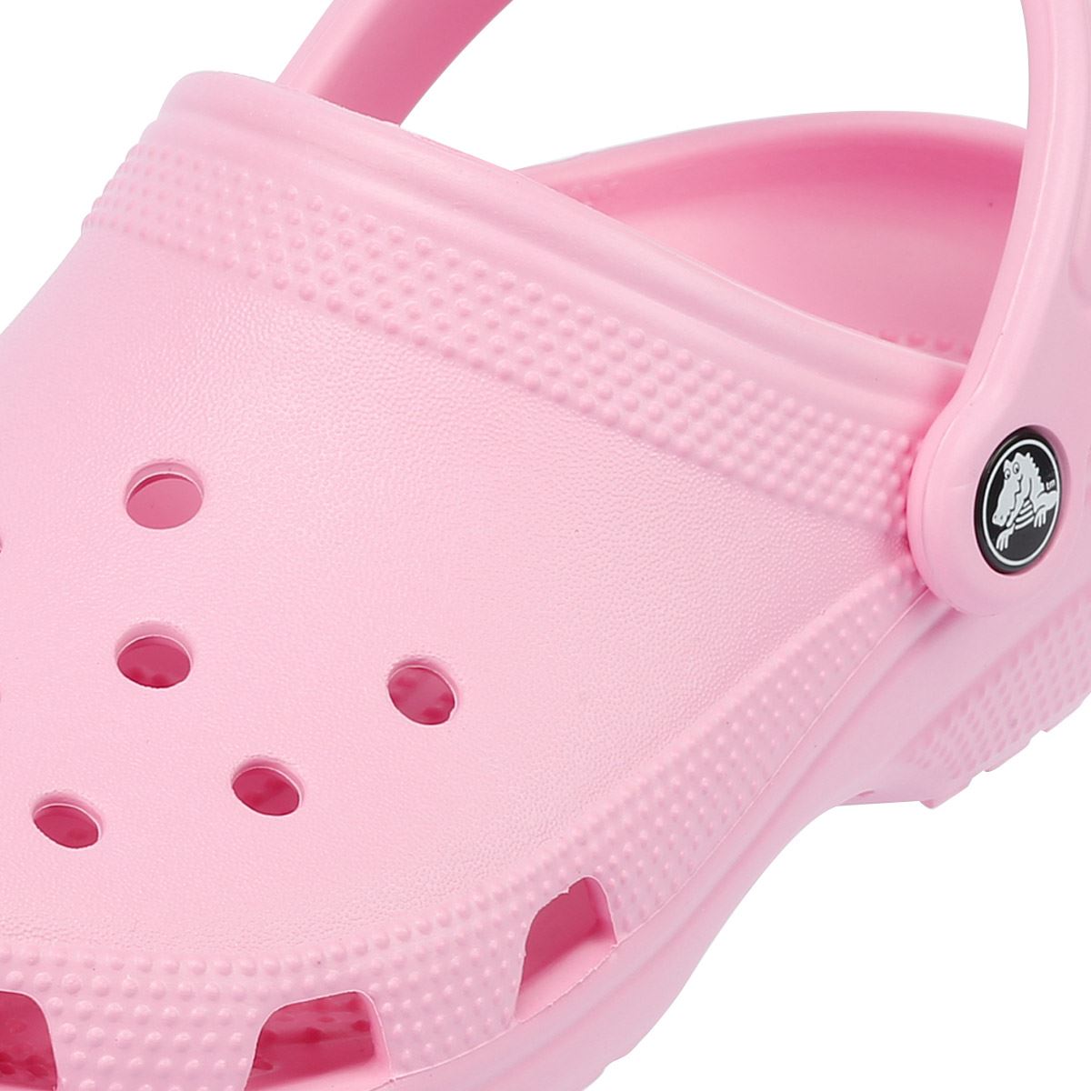 Pink and white crocs online