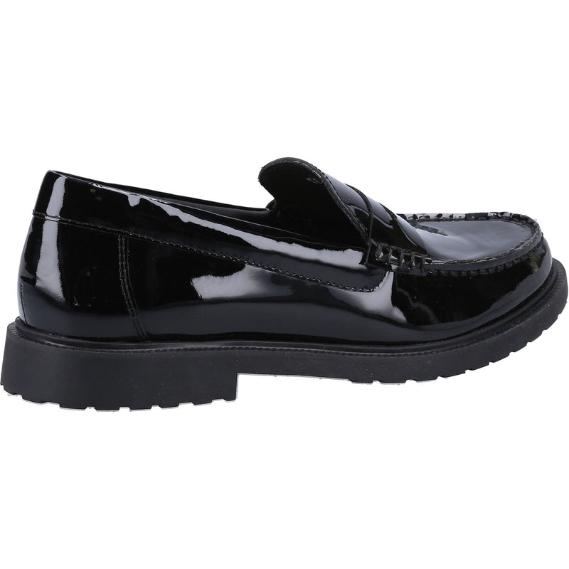 Hush Puppies Verity Slip On Leather Women's Patent Black Loafers