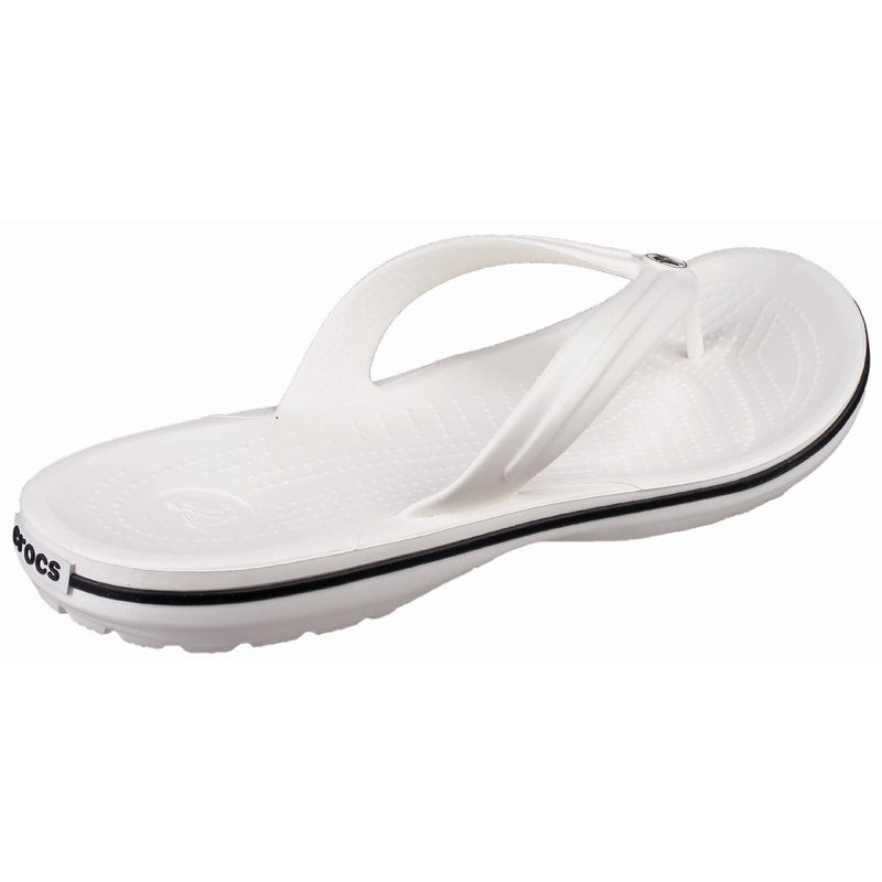 Crocs Crocband Flip Croslite Rubber White Slippers