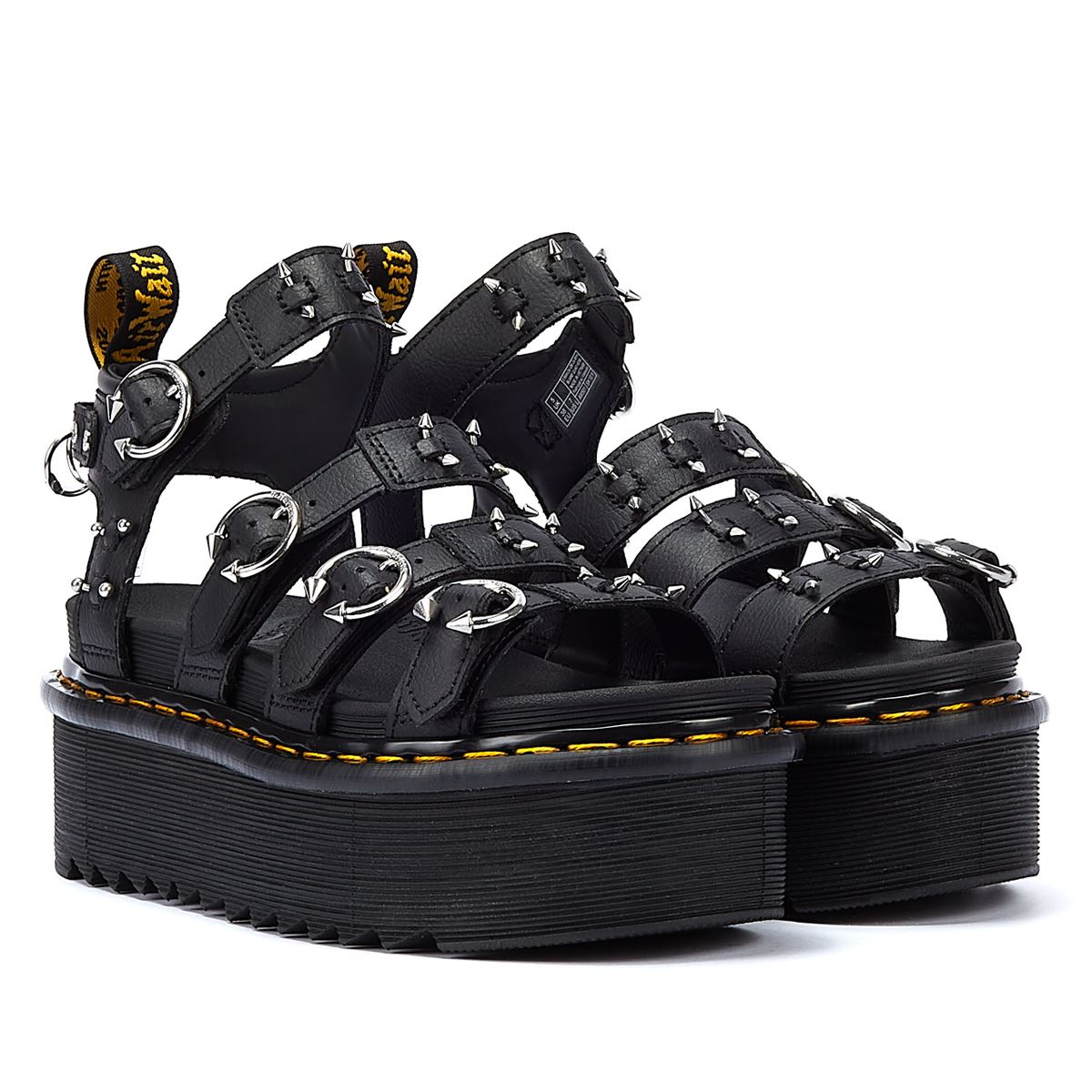 Dr. Martens Blaire Quad Athena Hardware Women's Black Sandals