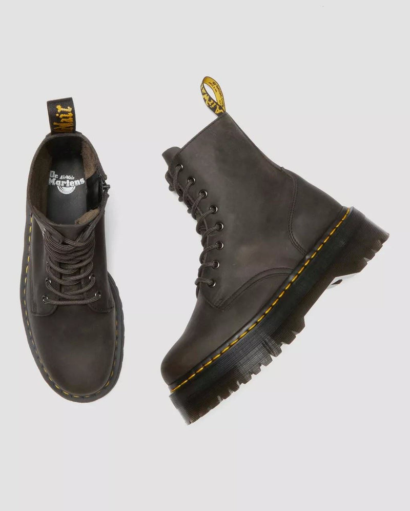 Dr. Martens Jadon Leather Women's Charcoal Grey Boots