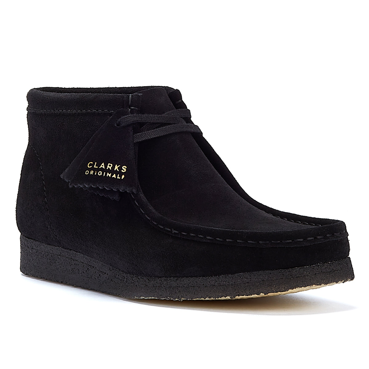 Clarks wallabee boot sales mens black leather