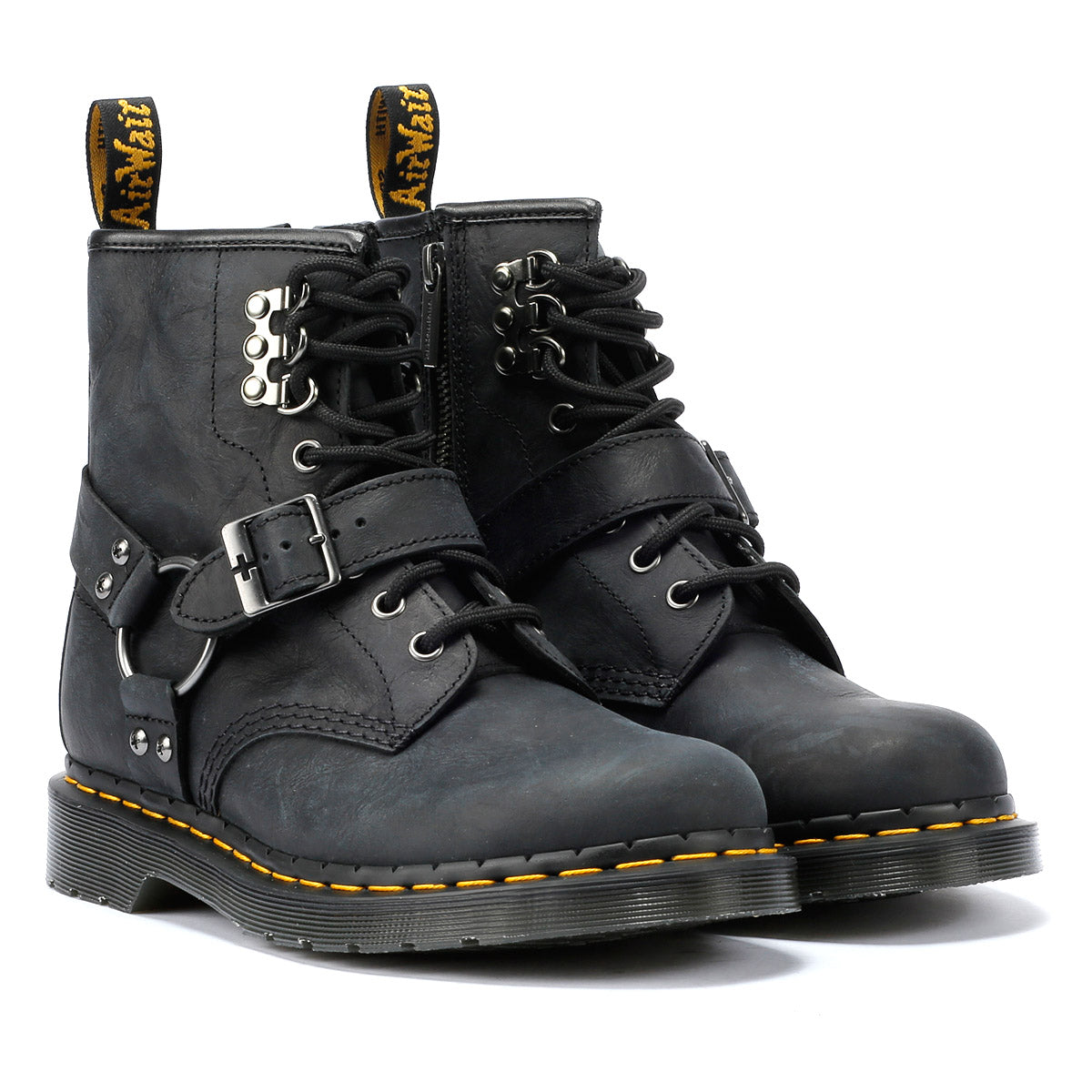 Dr. Martens 1460 Hardware Antique Leather Women s Black Boots Tower London