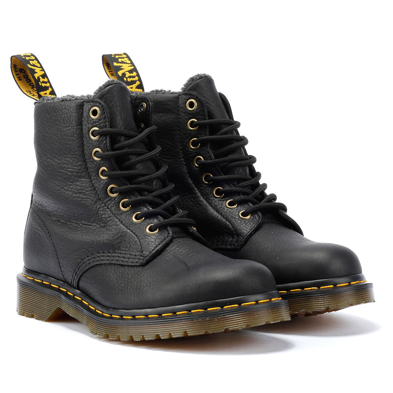 Dr. Martens Winterised 1460 WL Grizzly Leather Black Boots